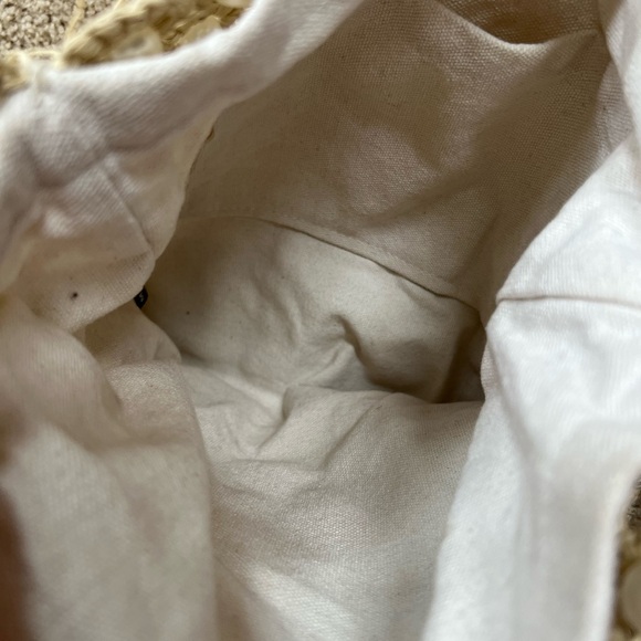 Haute Hippie Anthropology Straw Raffia Pearl Embellished Tote - Picture 7 of 9